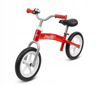 NELIK Brass 10" balančný bicykel, červený